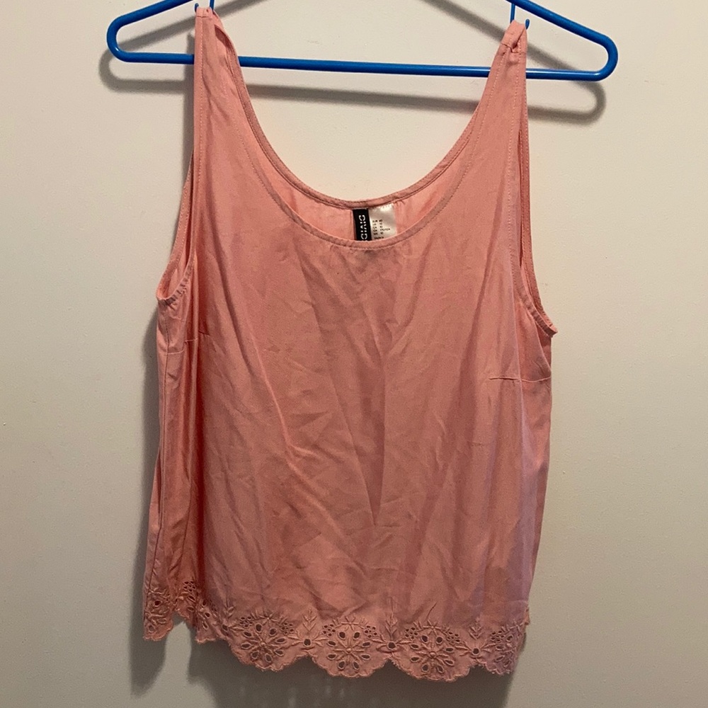 H&M Scalloped Pink Top